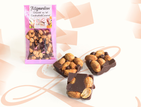 Mignardises Chocolat au lait Cacahuètes et caramel 100g