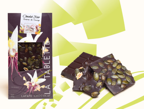 Tablette 100g Chocolat Noir Graines de courge