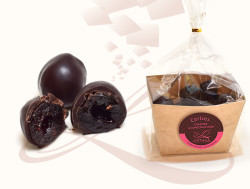 Cerises confites chocolat noir